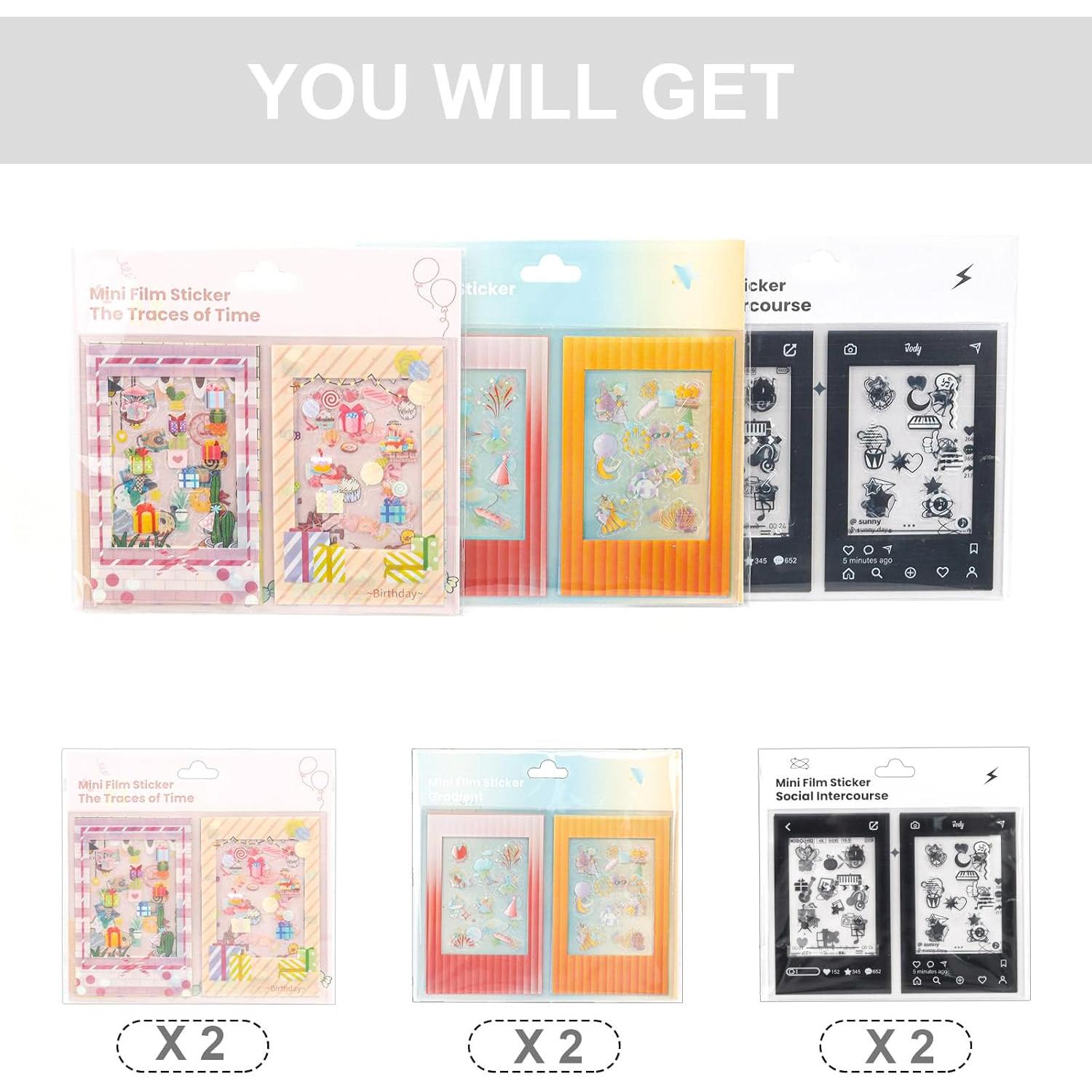 Pegatinas de borde WOGOZAN para fotos FujiFilm Instax Mini 60 pcs