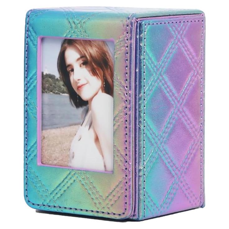 Caja de Almacenamiento para Fotos Mini Leonuliy Azul Púrpura