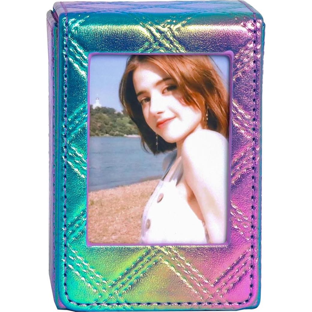 Caja de Almacenamiento para Fotos Mini Leonuliy Azul Púrpura