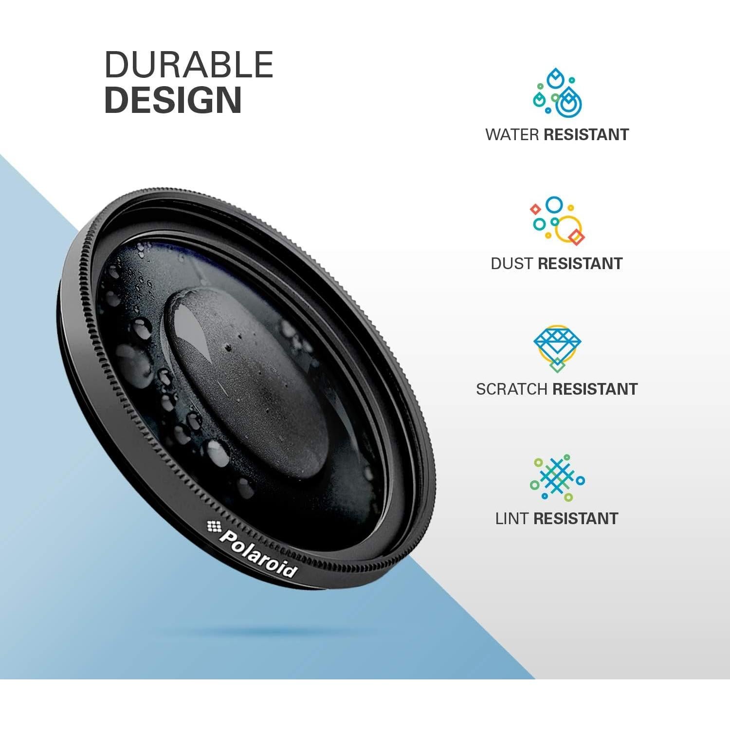 Filtro de Densidad Neutra Polaroid 55mm ND 0.9 para Cámaras