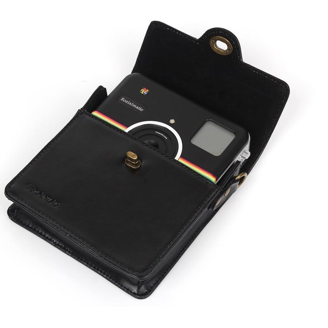 Funda de Cuero Genuino Polaroid Socialmatic - Negra