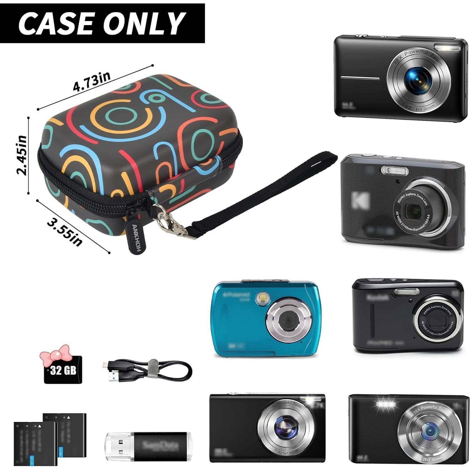 Funda de cámara digital ANKHOH negra para cámaras pequeñas