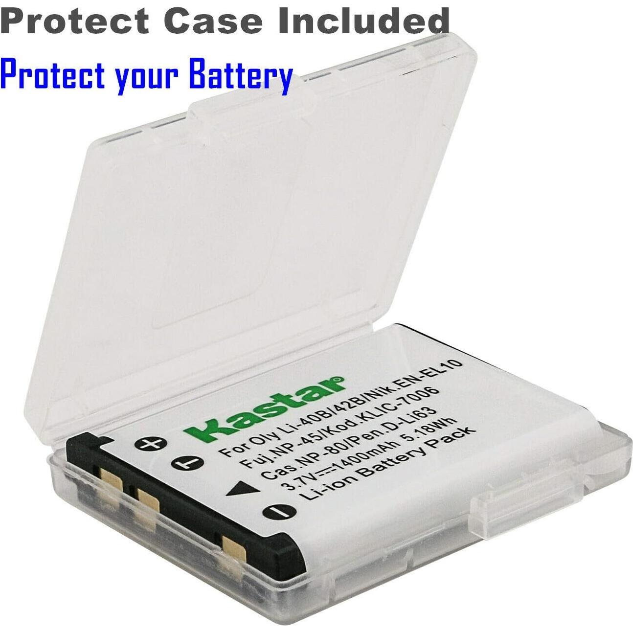 Batería Kastar Li-42B 1-Pack para Cámaras Ricoh y Polaroid