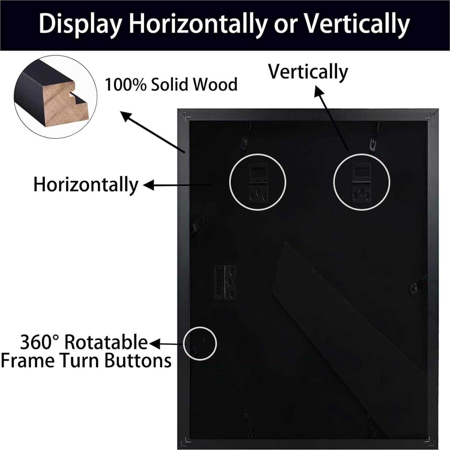 Marco Collage Comtraker para Fotos Polaroid 16 Aperturas Negro