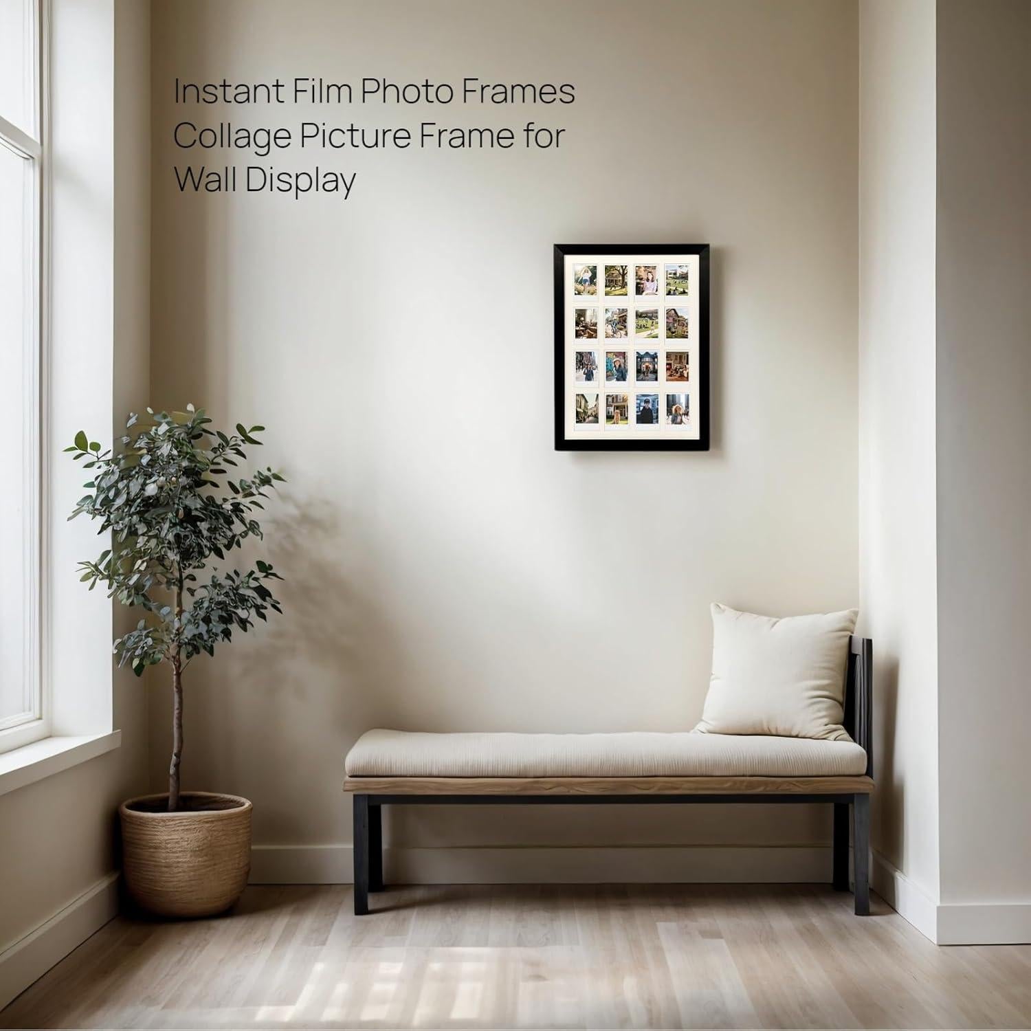 Marco Collage Comtraker para Fotos Polaroid 16 Aperturas Negro