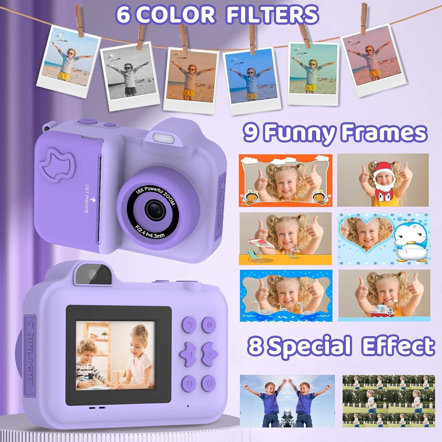 Cámara Instantánea para Niños S1 1080P HD con 32GB y Accesorios