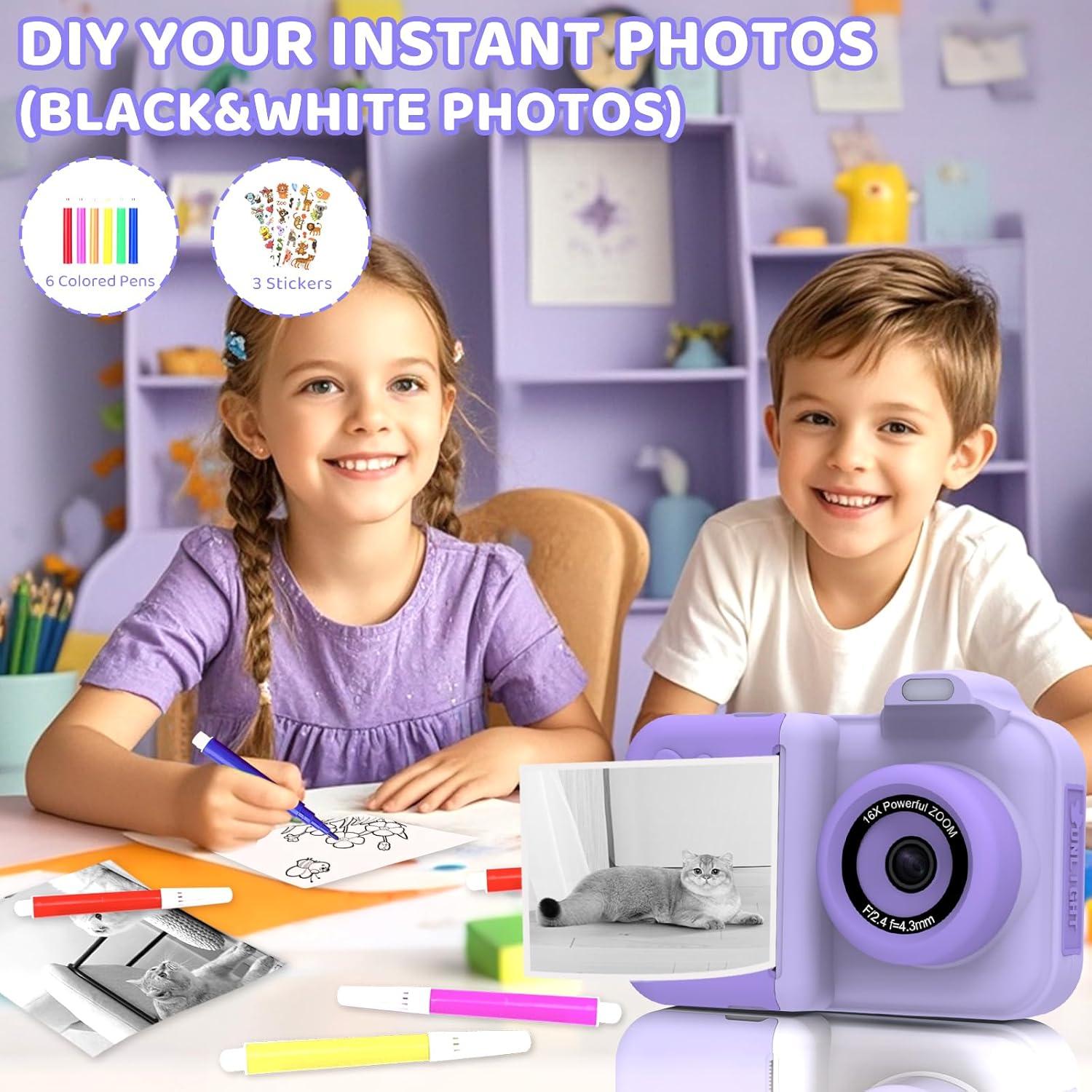 Cámara Instantánea para Niños S1 1080P HD con 32GB y Accesorios