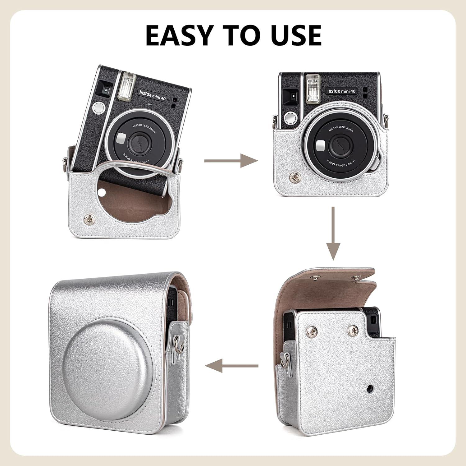 Funda Protectora HIYQIN para Fujifilm Instax Mini 40 - Plata