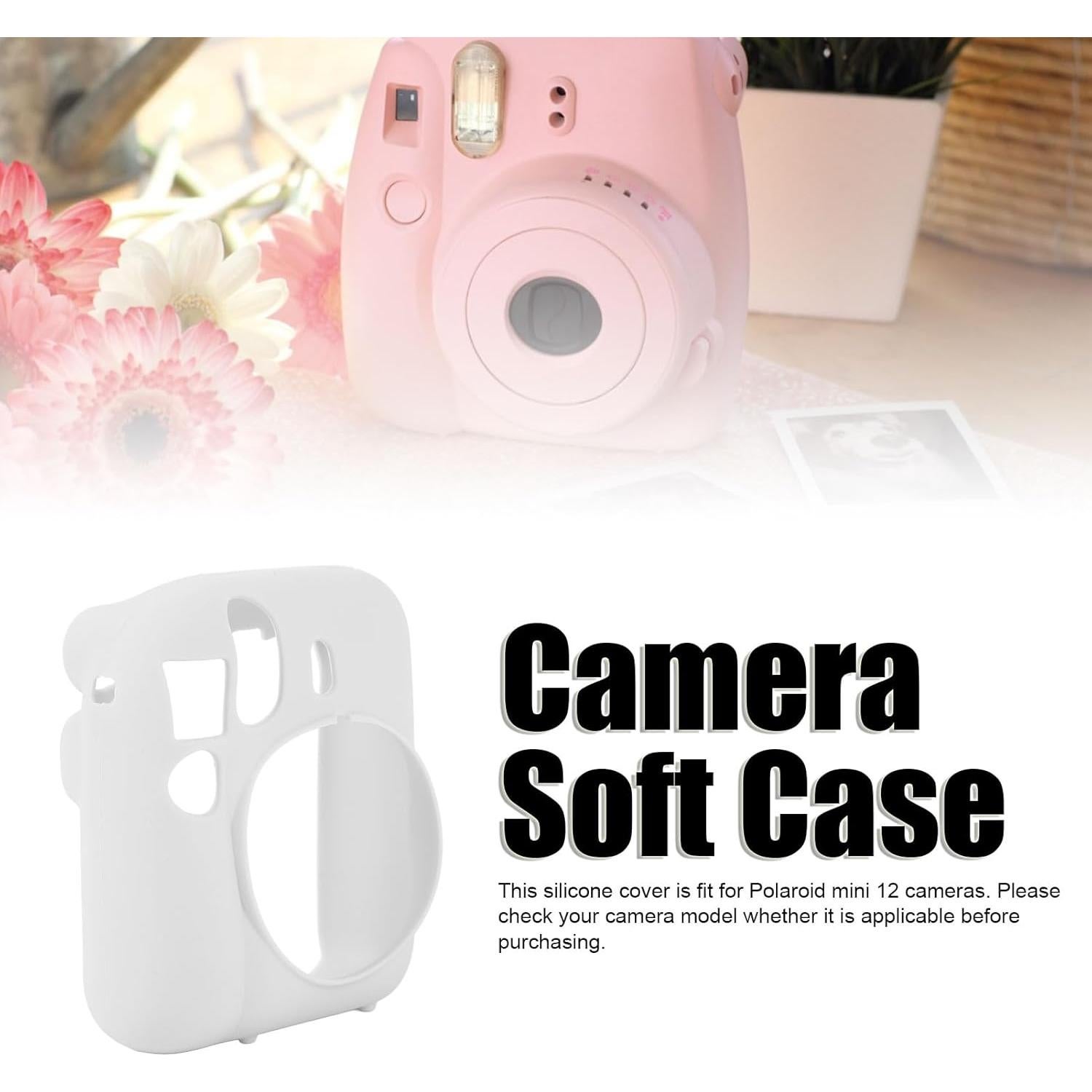 Funda Protectora de Silicona para Cámara Polaroid Mini 12 - Blanca