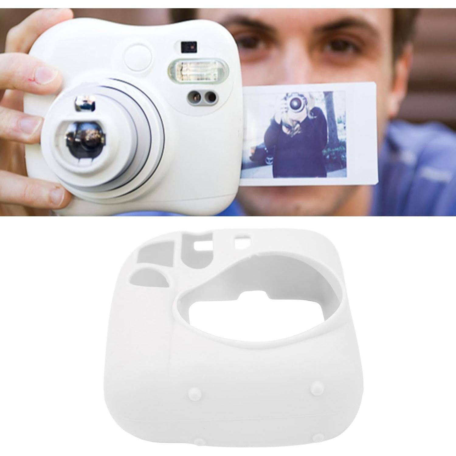Funda Protectora de Silicona para Cámara Polaroid Mini 12 - Blanca