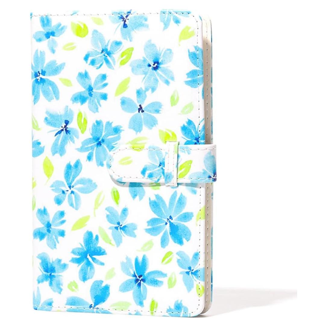 Álbum de Fotos CHEZBABY 96 Bolsillos Floral Azul 18.8x11.5cm