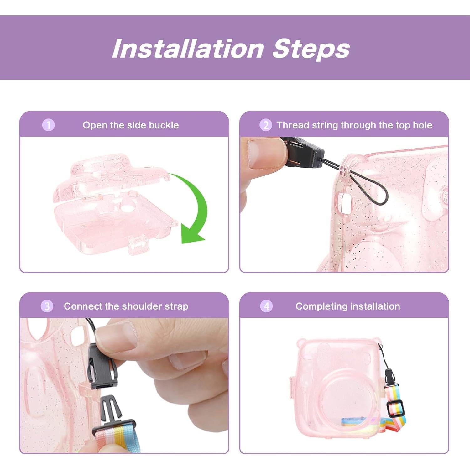 Funda Protectora MOSISO para Cámara Instax Mini 11 Rosa