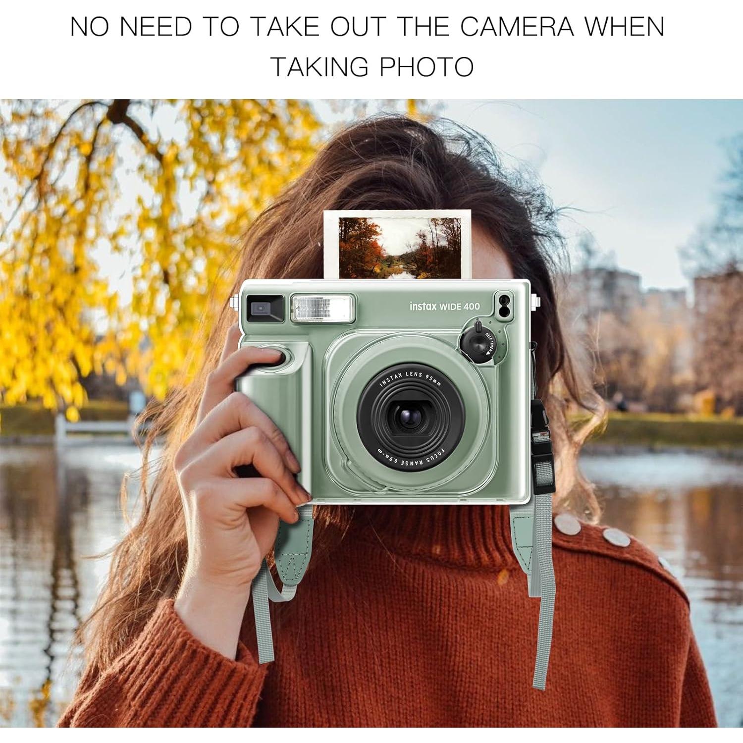 Funda Protectora Transparente Fujifilm Instax Wide 400 con Correa