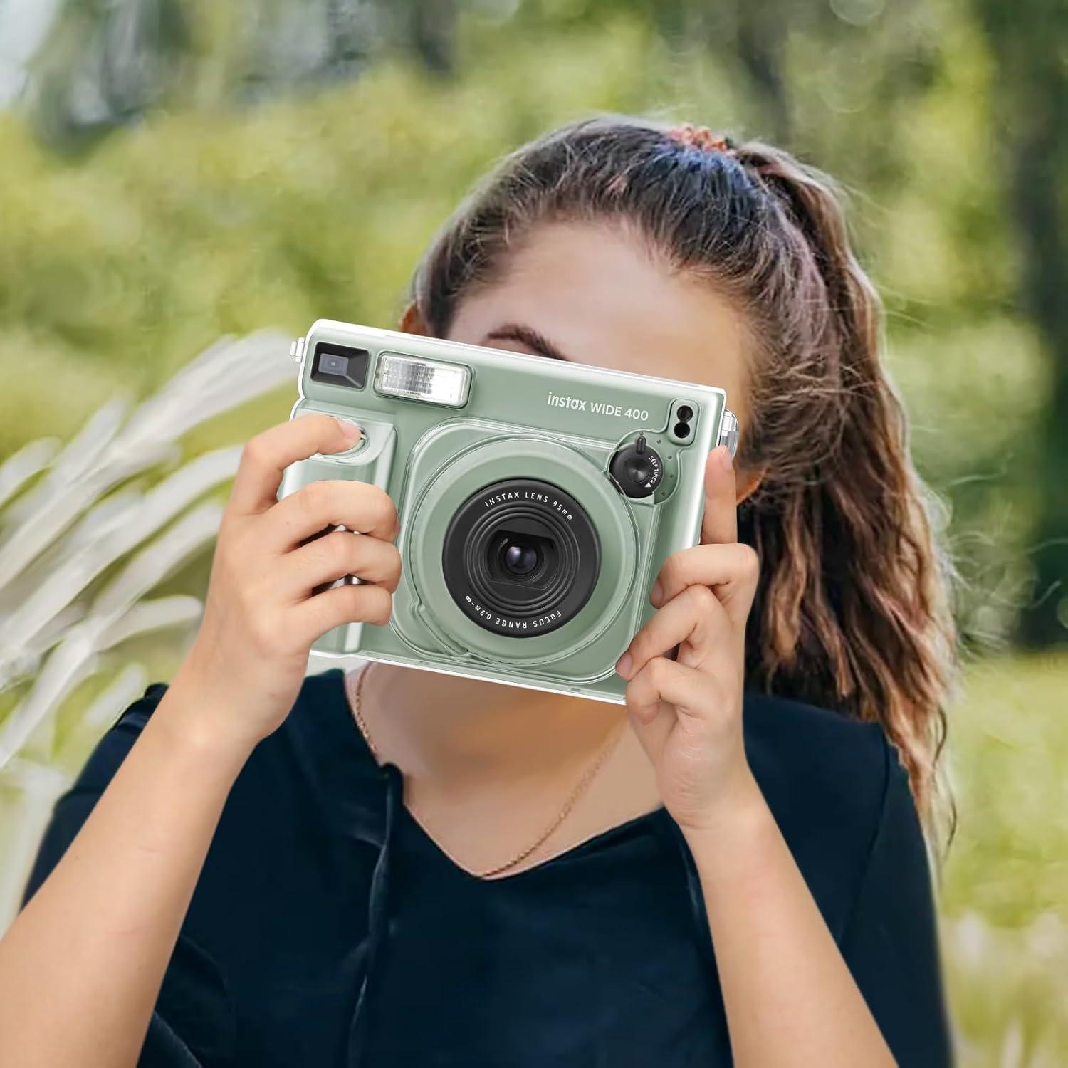 Funda Protectora Transparente Fujifilm Instax Wide 400 con Correa