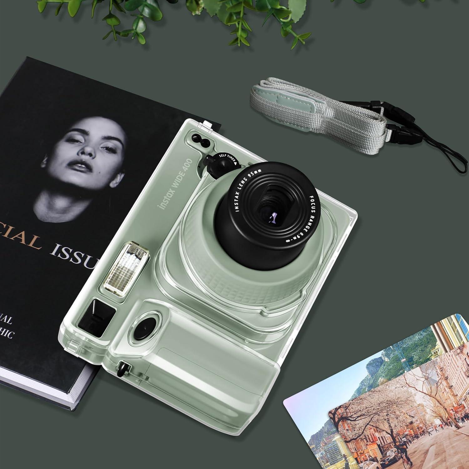 Funda Protectora Transparente Fujifilm Instax Wide 400 con Correa