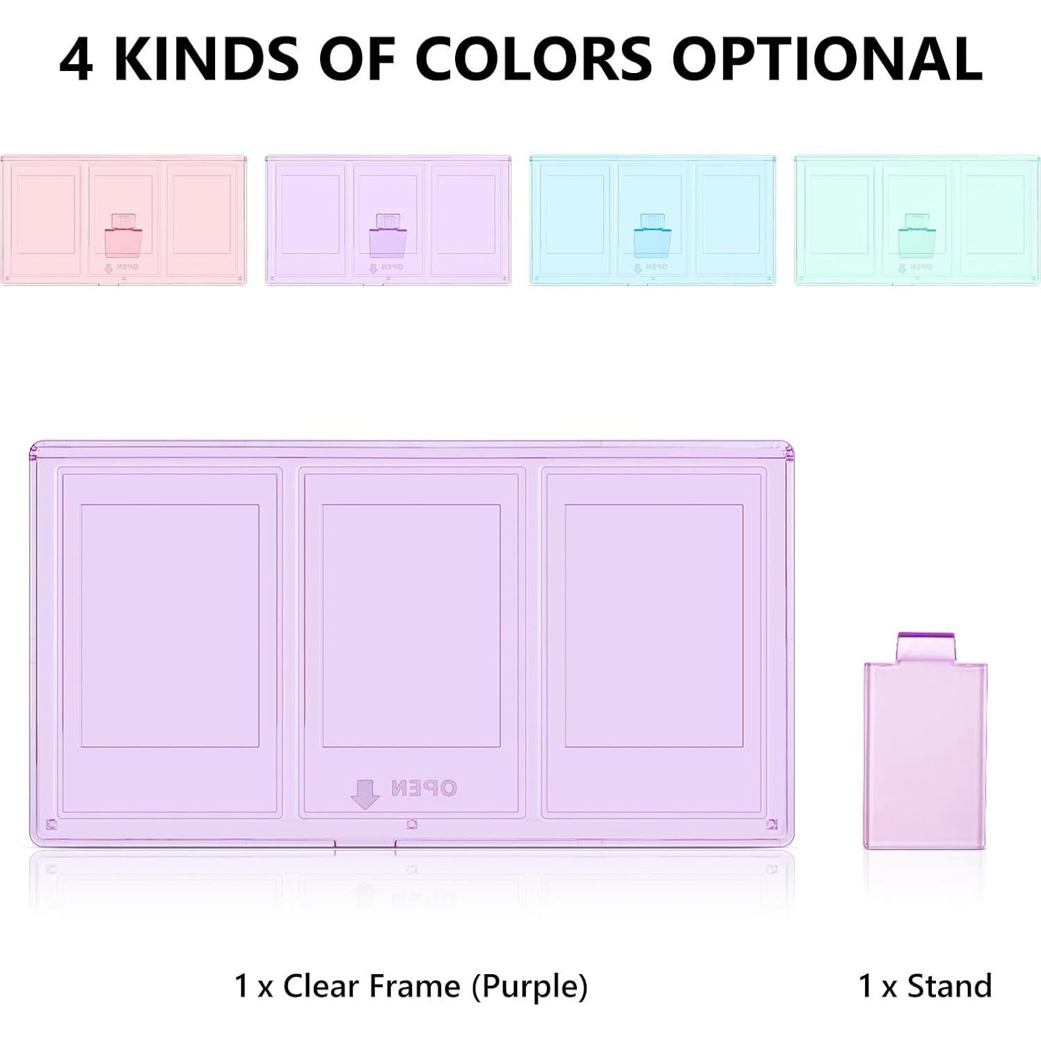 Marco de Collage para Fotos 2x3 HIYQIN Púrpura 3 en 1