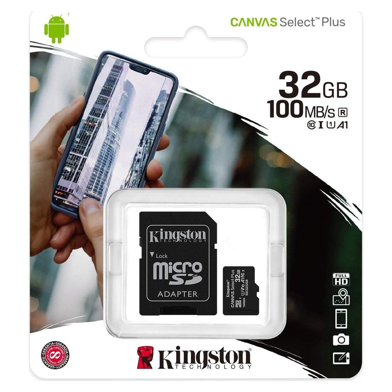 Tarjeta de Memoria Polaroid 32GB microSDHC con Adaptador SD