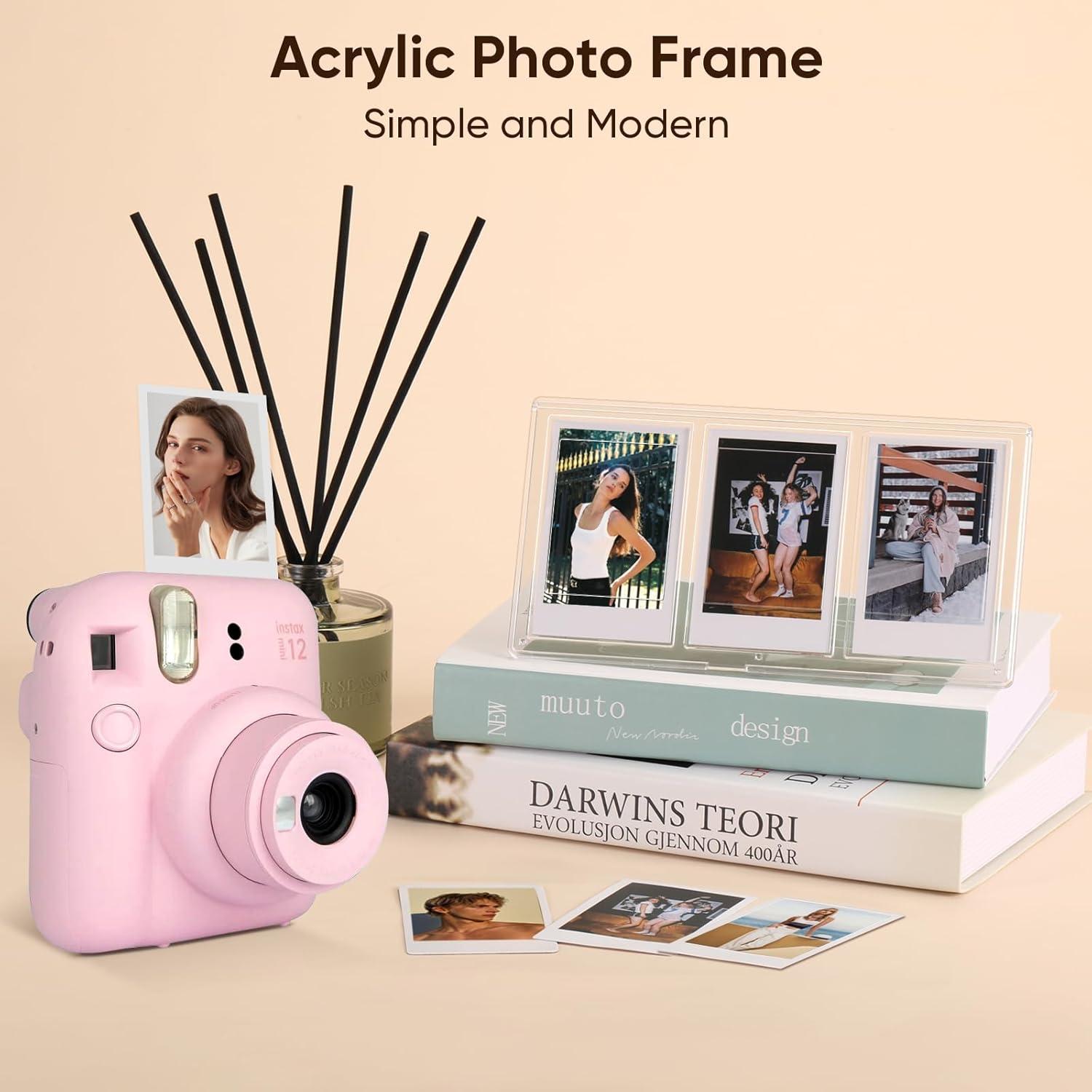 Marco de Foto Acrílico Fintie 3 Rejillas 2x3" para Fujifilm