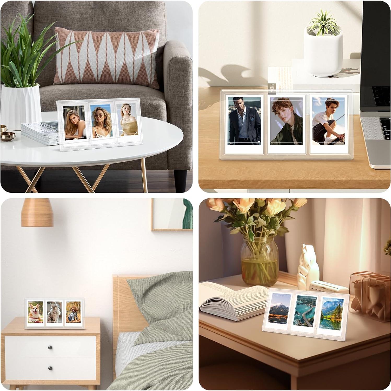 Marco de Foto Acrílico Fintie 3 Rejillas 2x3" para Fujifilm