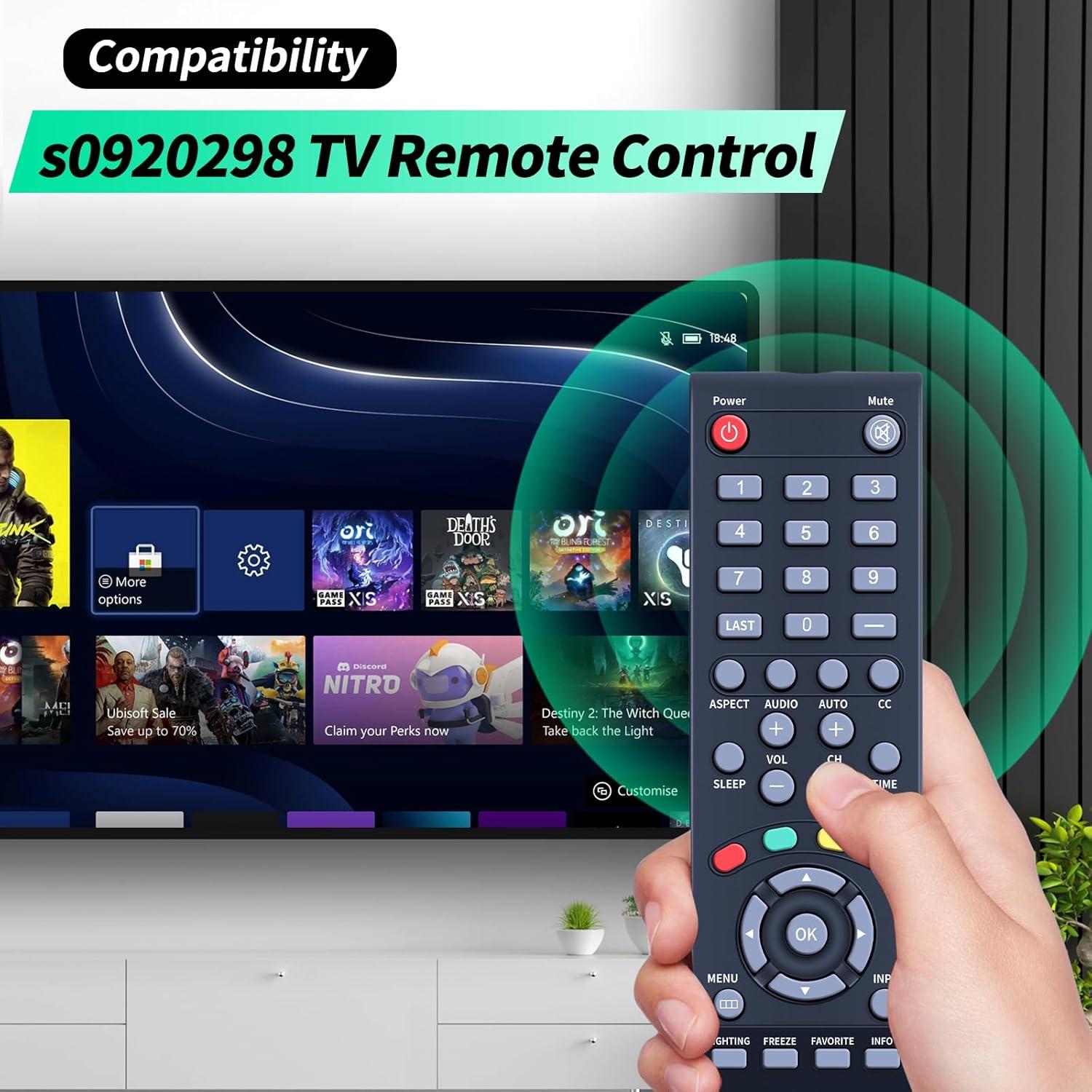 Control Remoto Reemplazo Polaroid S0920298 para Televisor