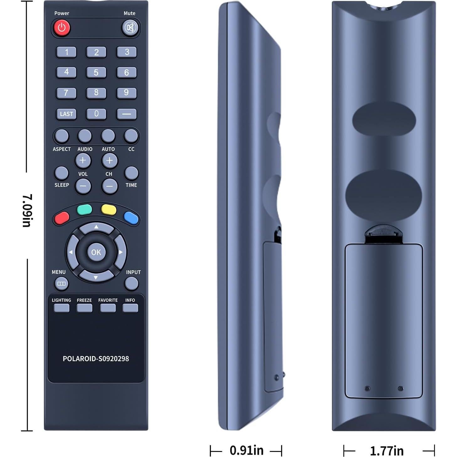 Control Remoto Reemplazo Polaroid S0920298 para Televisor
