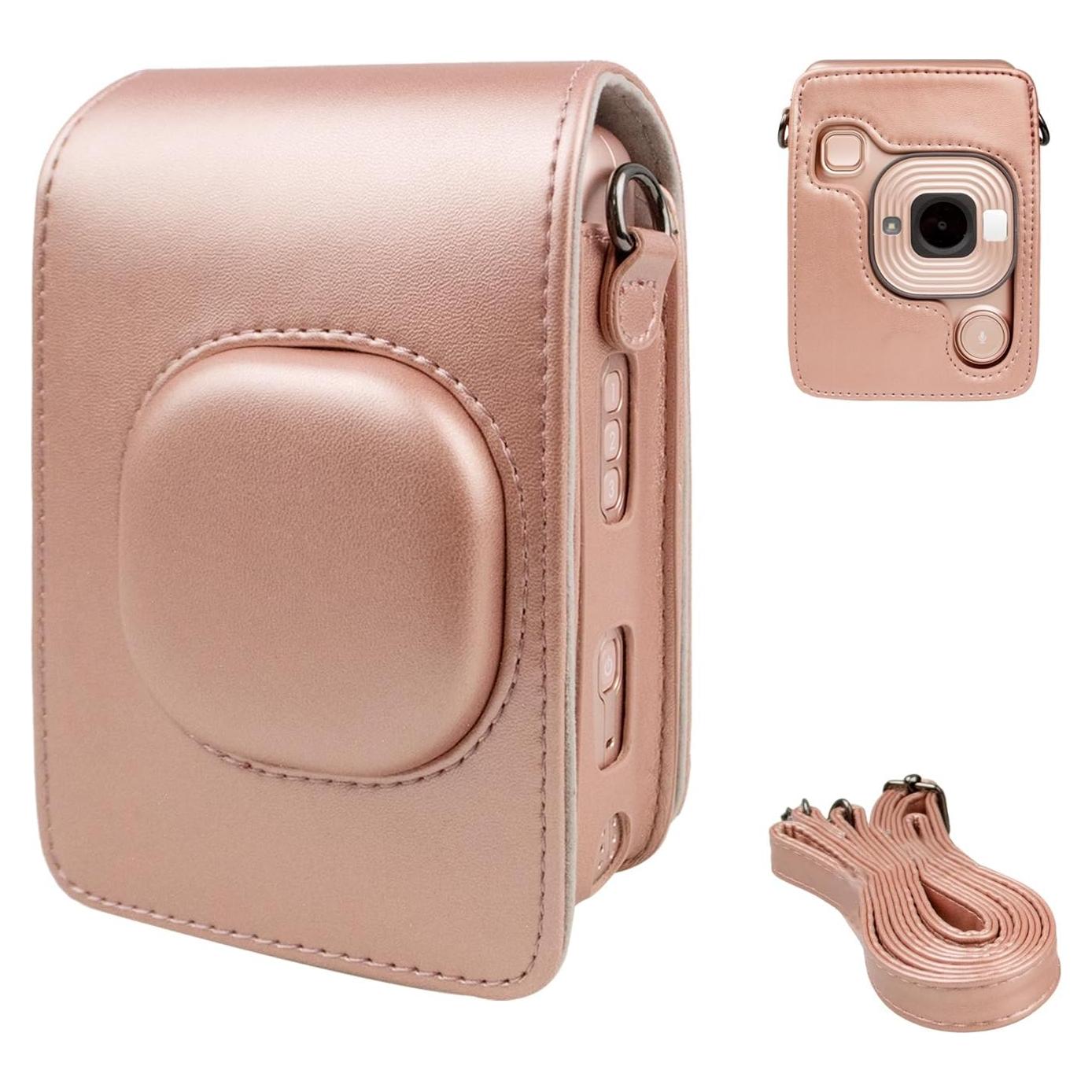 Funda Protectora de Cuero PU Rieibi para Fujifilm Instax Mini LiPlay