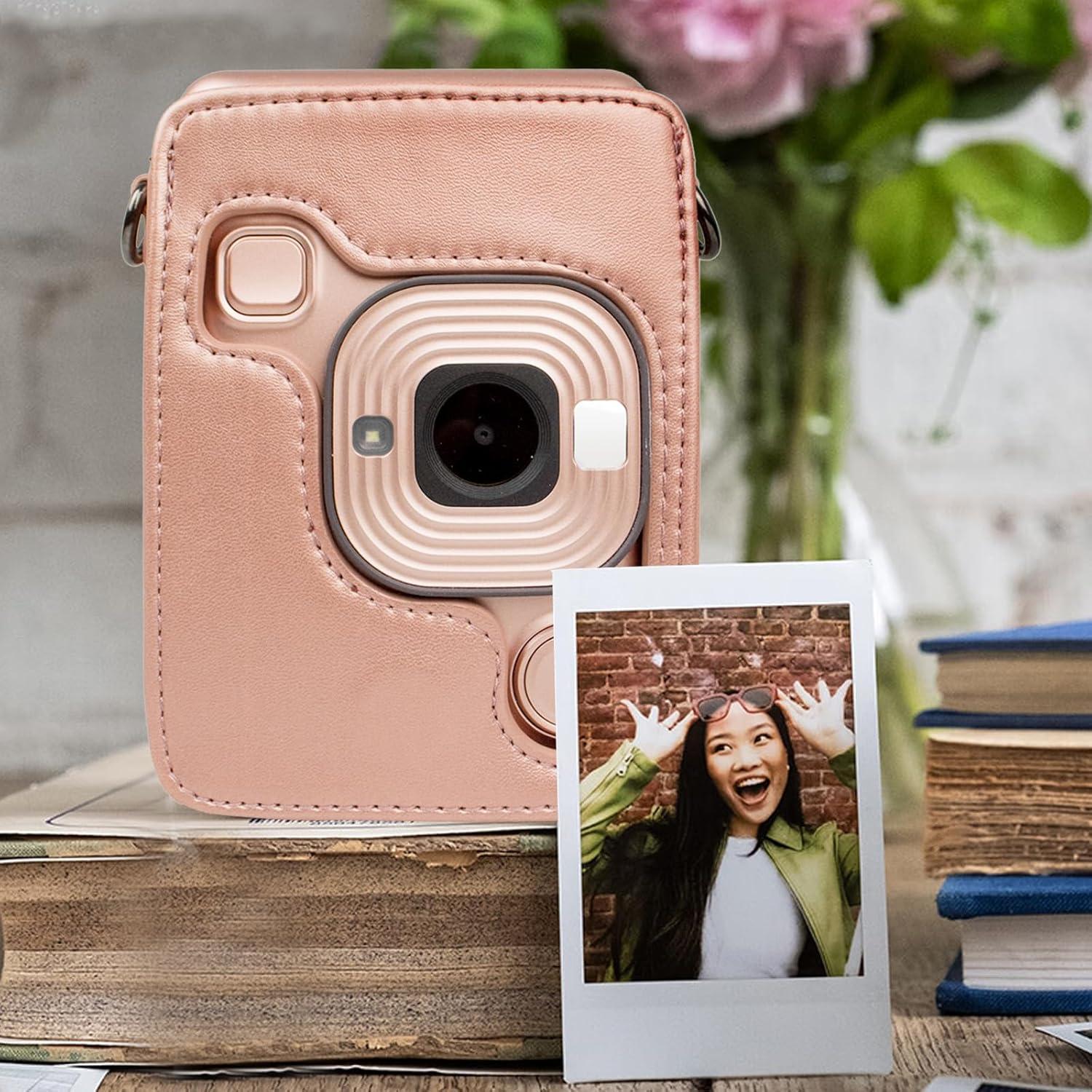 Funda Protectora de Cuero PU Rieibi para Fujifilm Instax Mini LiPlay