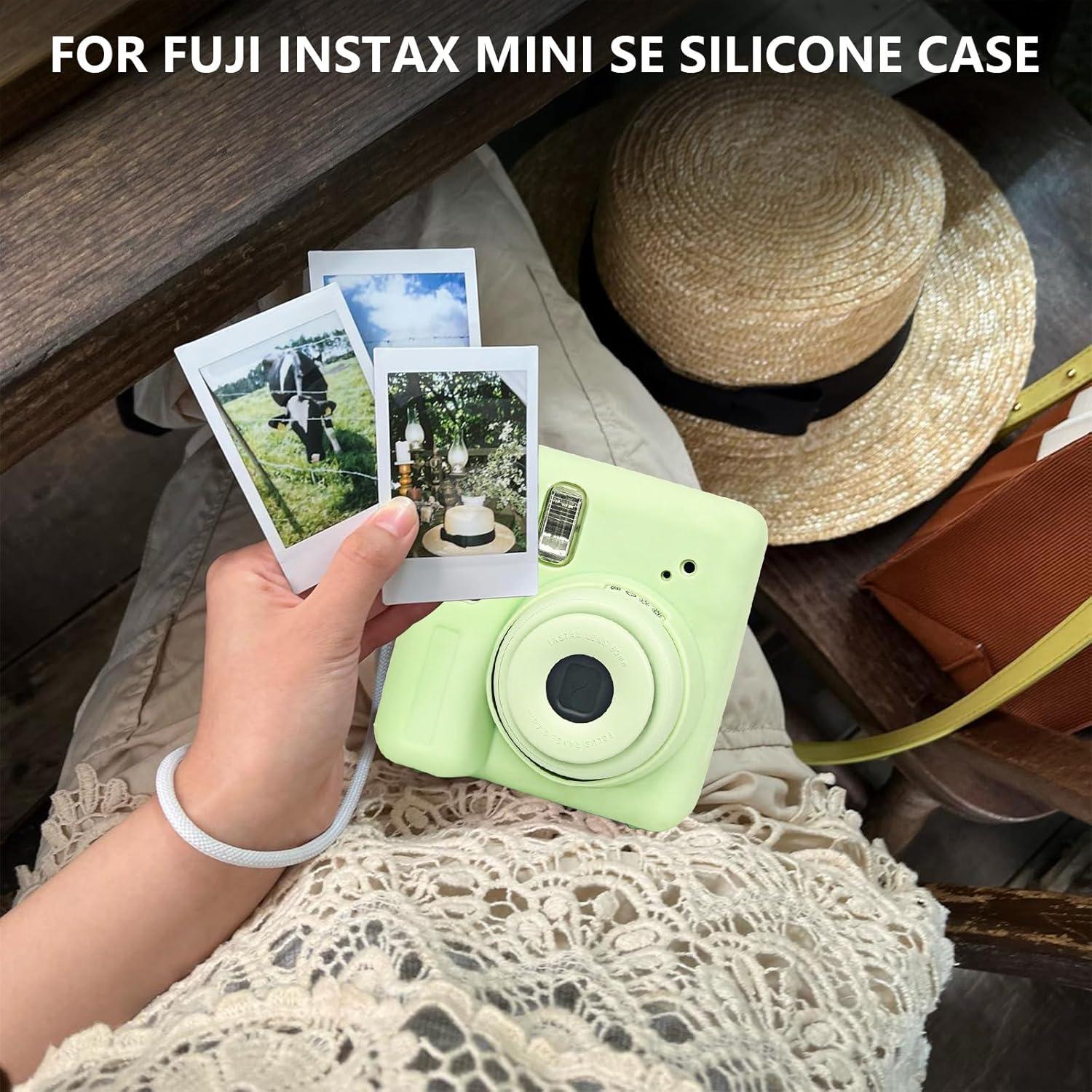 Funda de Silicona CAIYOULE para Fujifilm Instax Mini SE Verde