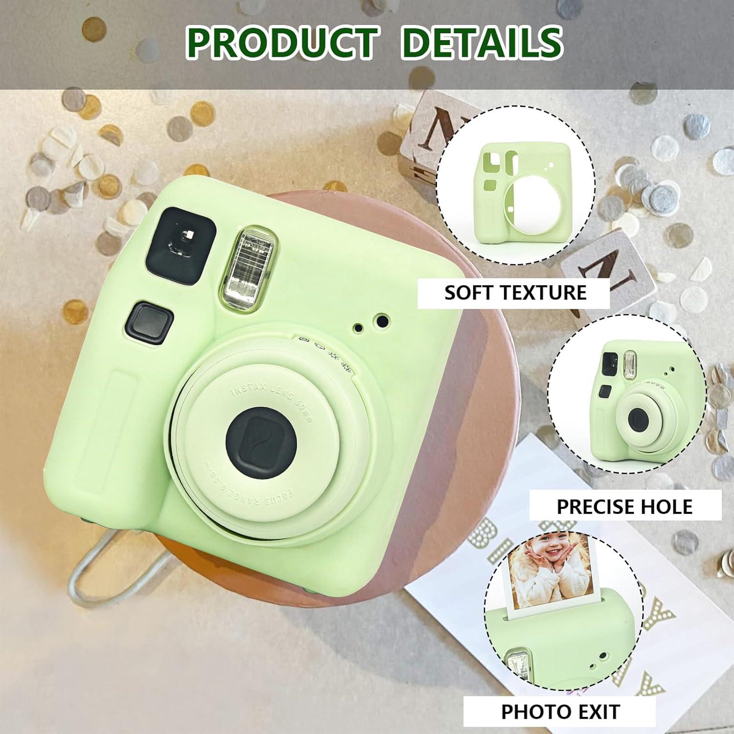 Funda de Silicona CAIYOULE para Fujifilm Instax Mini SE Verde
