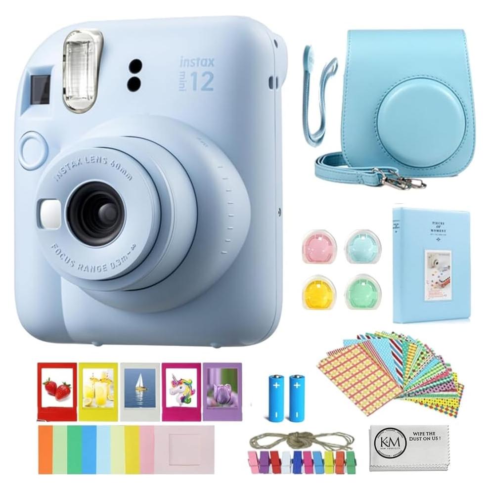 Cámara Instantánea FUJIFILM INSTAX Mini 12 Azul Pastel + Accesorios