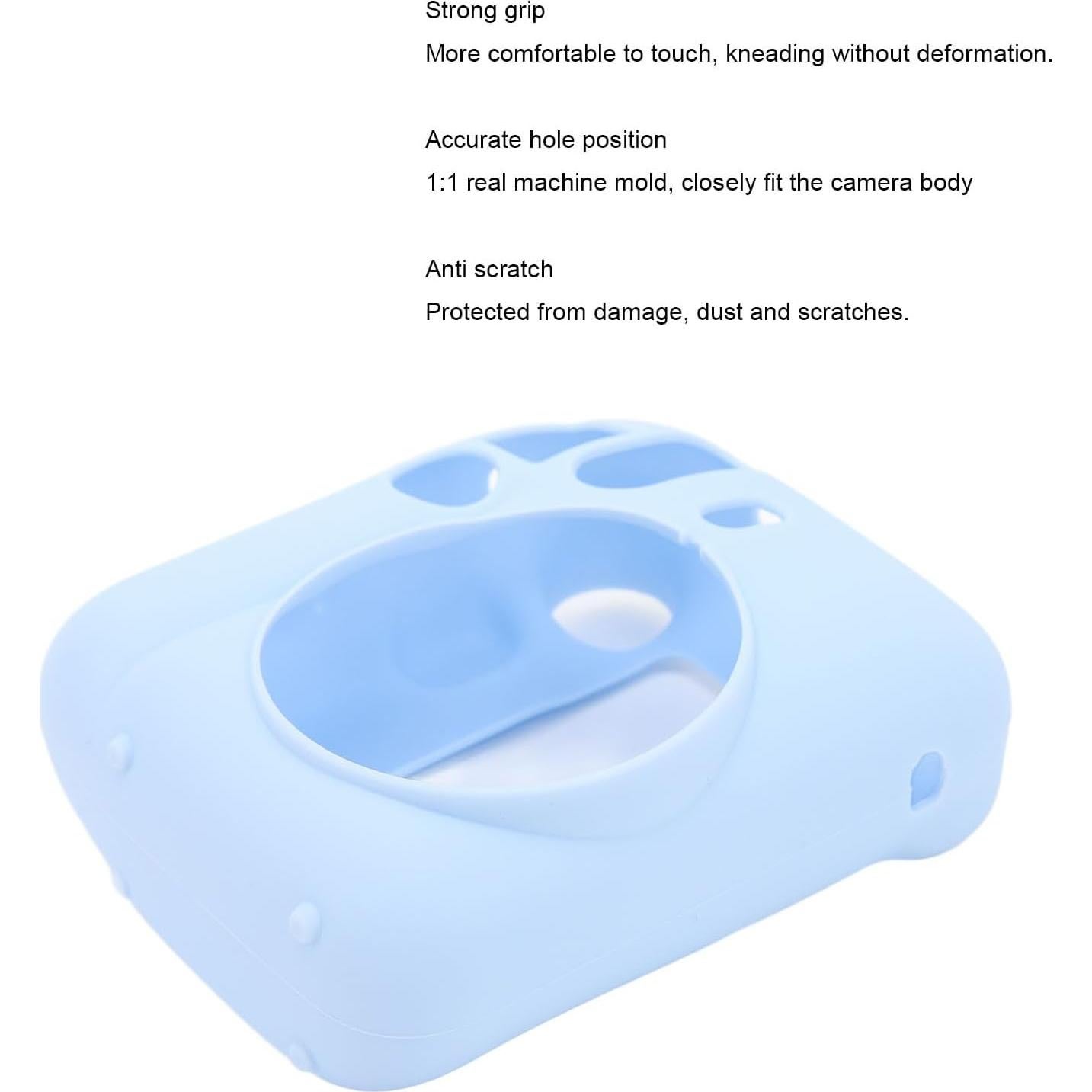 Yoidesu Silicone Case for Fujifilm Mini 12, Camera Body Skin Case, Shockproof Drop Proof Lightweight Soft Protector Cover, Mini 12 Instant Camera Accessories (Blue)