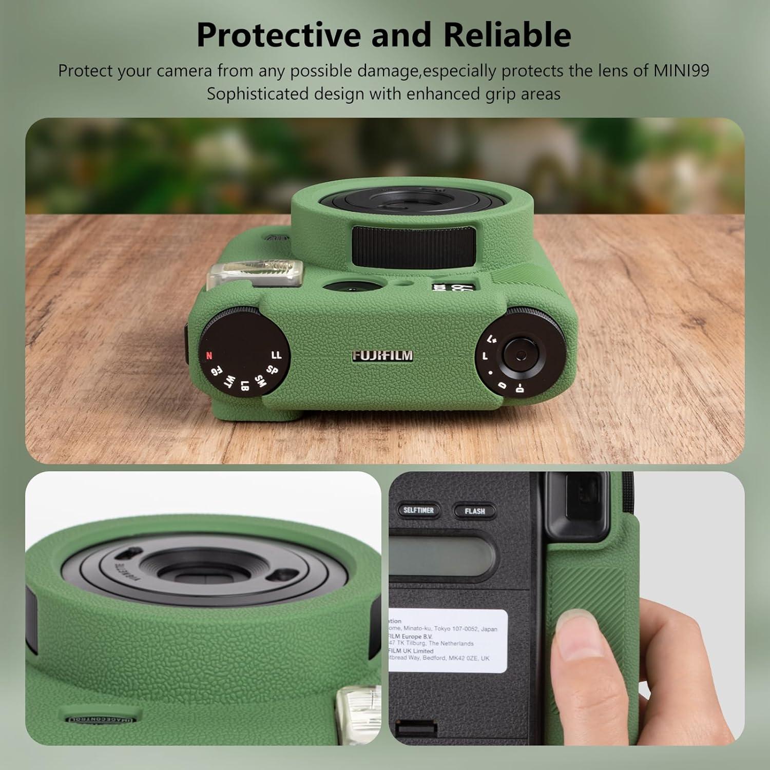 Funda de silicona para cámara Fujifilm Instax Mini 99 - Verde intenso