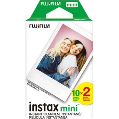 INSTAX Mini EVO Hybrid Instant Camera (Black) Bundle, Includes: Fujifilm Soft Case, Mini Film (30 Exposures), SanDisk 32GB MicroSDHC Memory Card and More (6 Items)