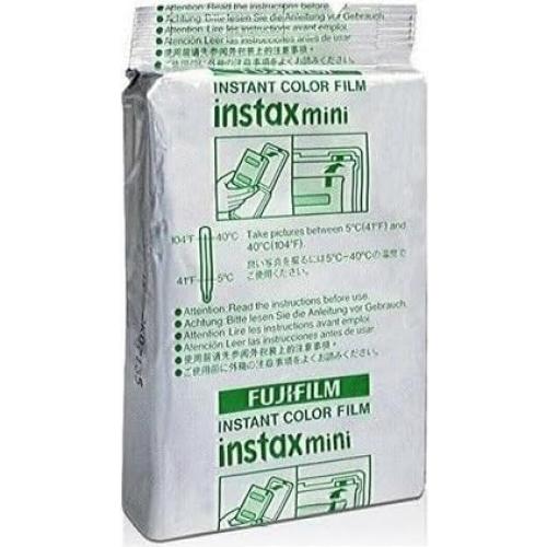 INSTAX Mini EVO Hybrid Instant Camera (Black) Bundle, Includes: Fujifilm Soft Case, Mini Film (30 Exposures), SanDisk 32GB MicroSDHC Memory Card and More (6 Items)