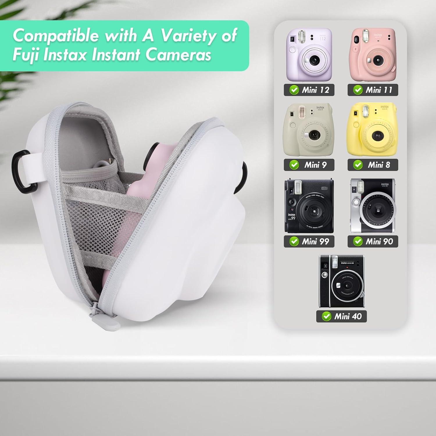 Funda Dura EVA para Cámara Fujifilm Instax Mini 12/11/9/8 - Blanco Jazmín