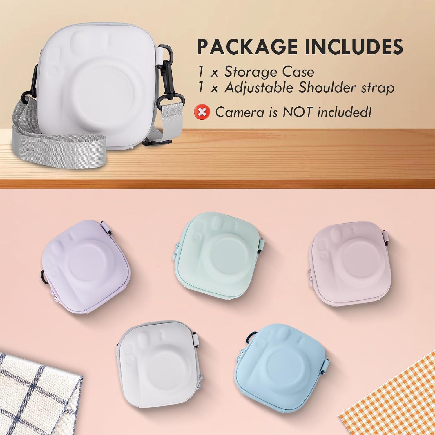 Funda Dura EVA para Cámara Fujifilm Instax Mini 12/11/9/8 - Blanco Jazmín