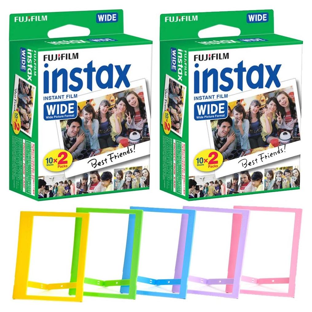Película Instantánea Fujifilm Instax Wide 40 Hojas + Marcos
