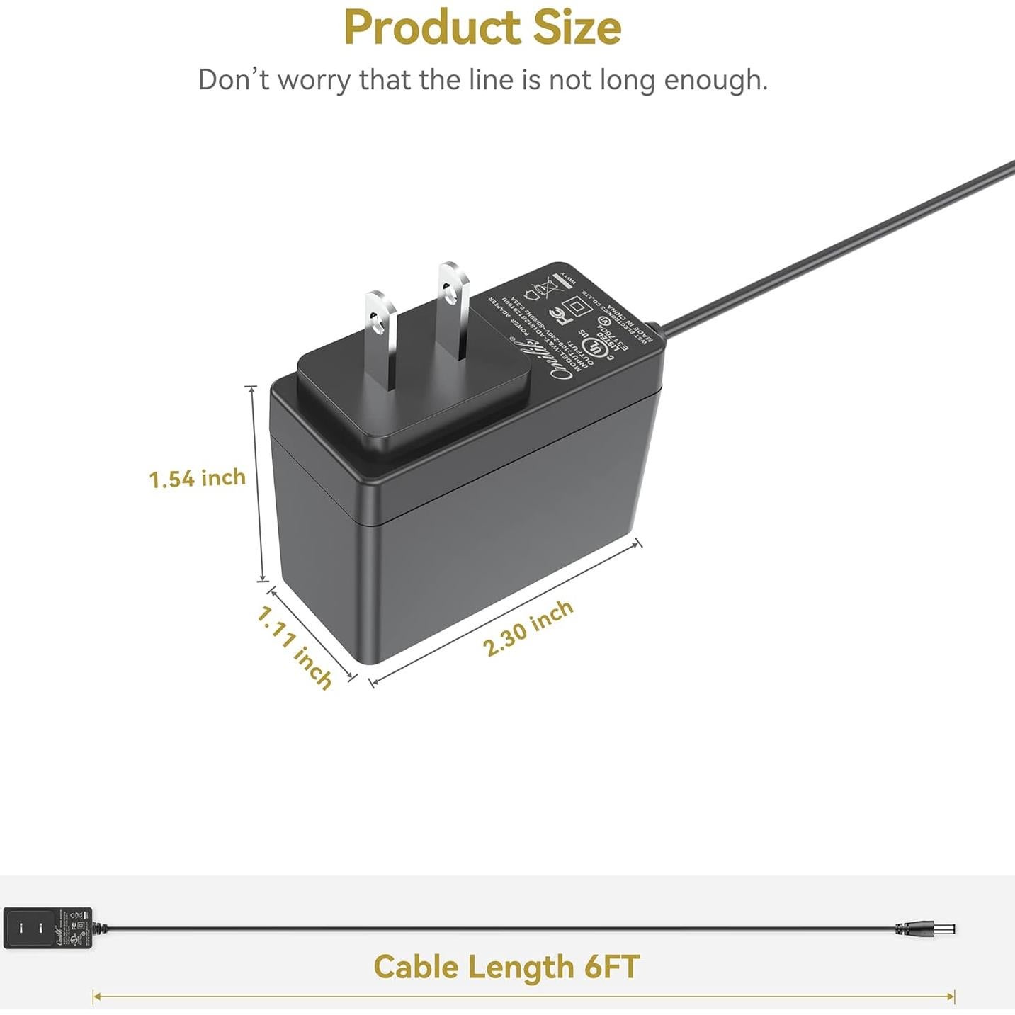 Adaptador de CA 5V Omilik para Tocadiscos Polaroid