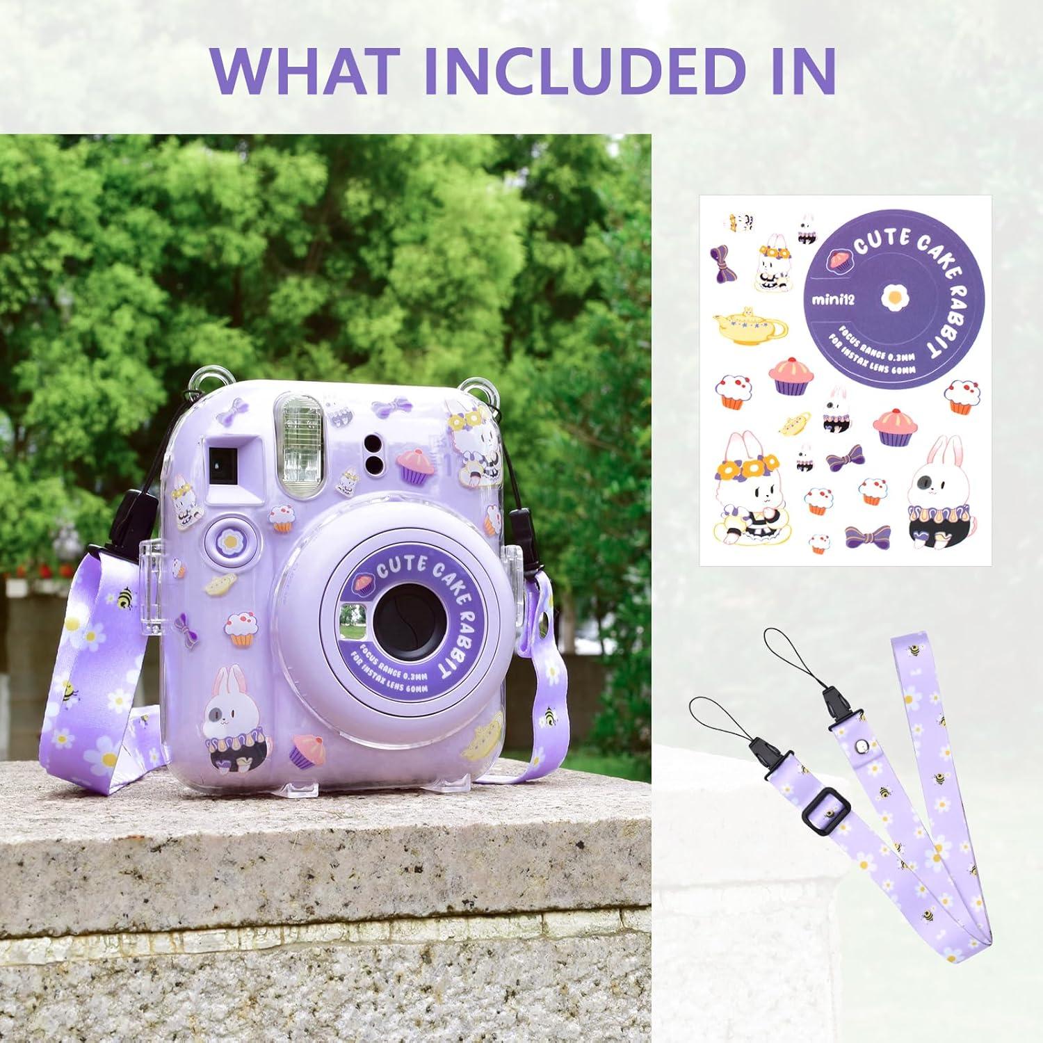 Funda Transparente para Fujifilm Instax Mini 12 - Morado