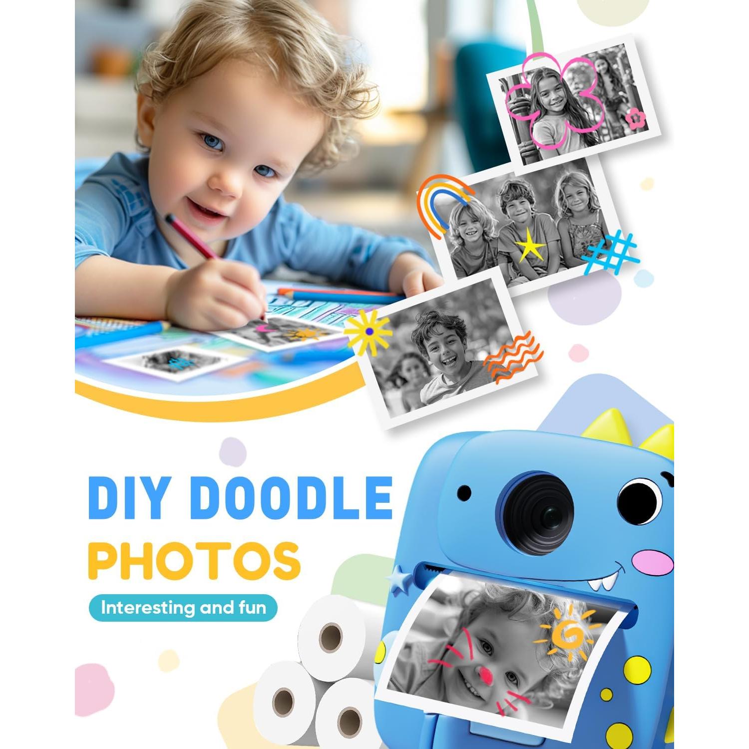 Papel de Impresión Instantánea Prysyedawn 10 Rollos 5.58x10.16cm