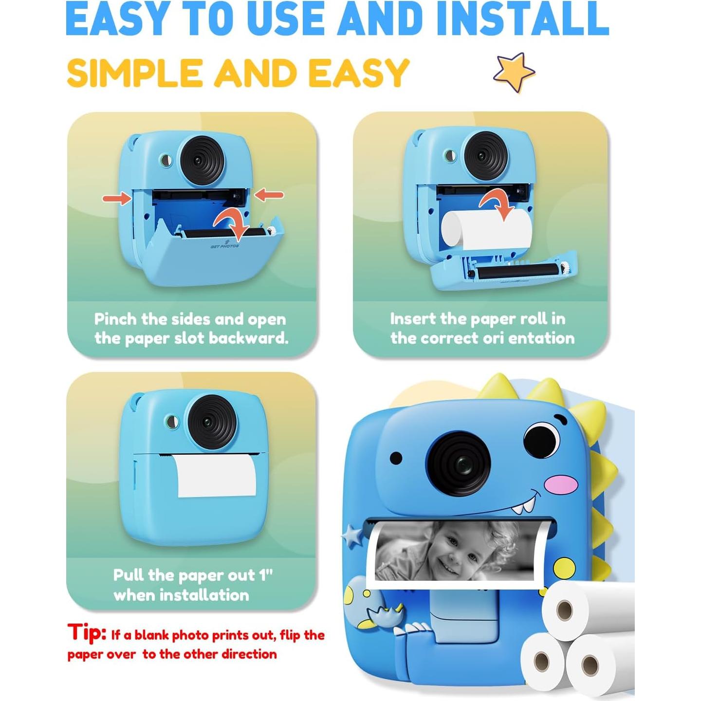 Papel de Impresión Instantánea Prysyedawn 10 Rollos 5.58x10.16cm