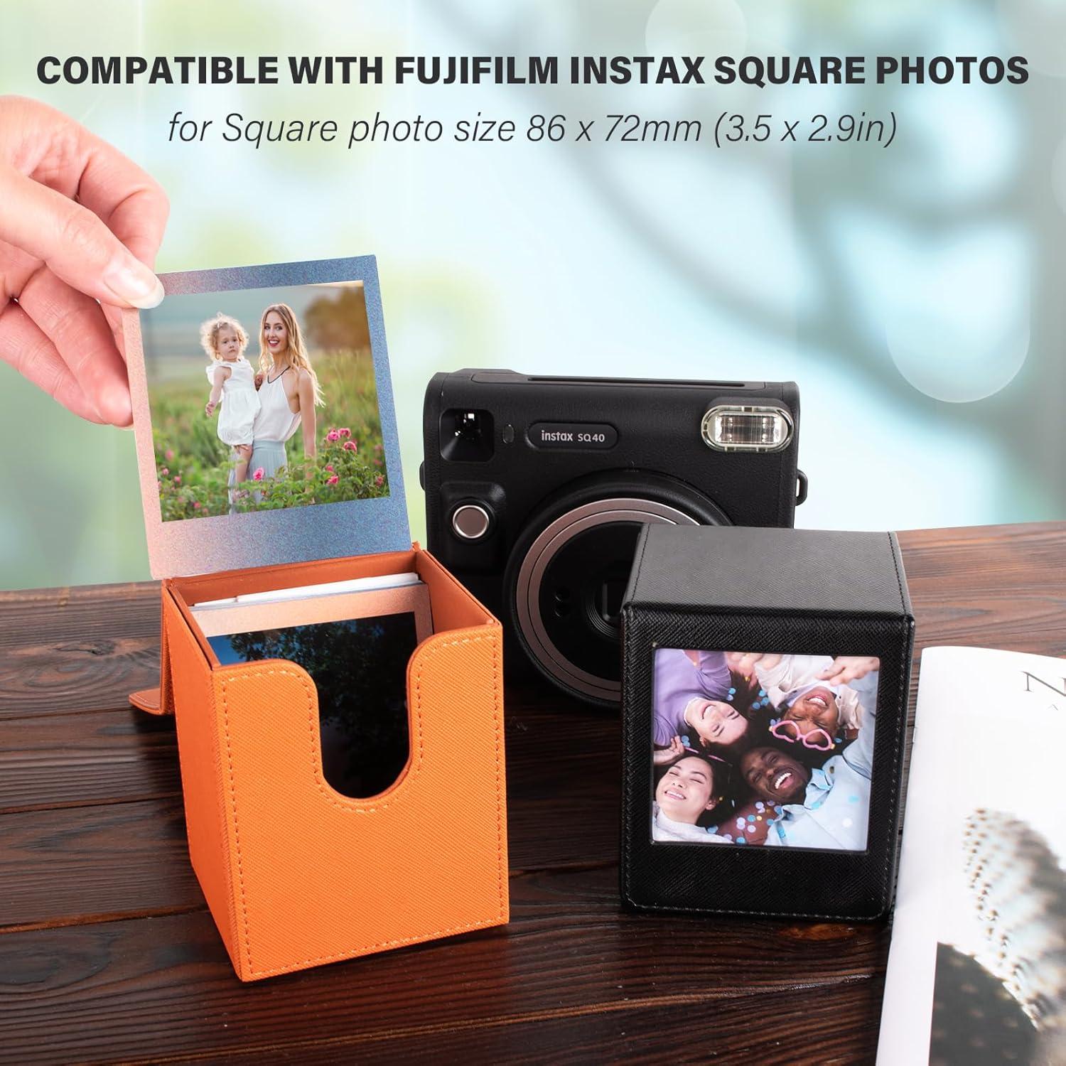 Funda para fotos cuadradas Instax Square HIYQIN Marrón Retro