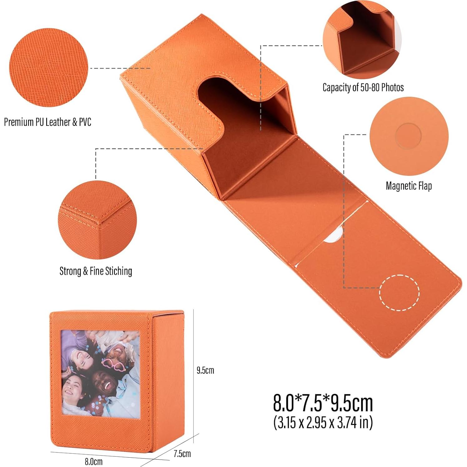 Funda para fotos cuadradas Instax Square HIYQIN Marrón Retro