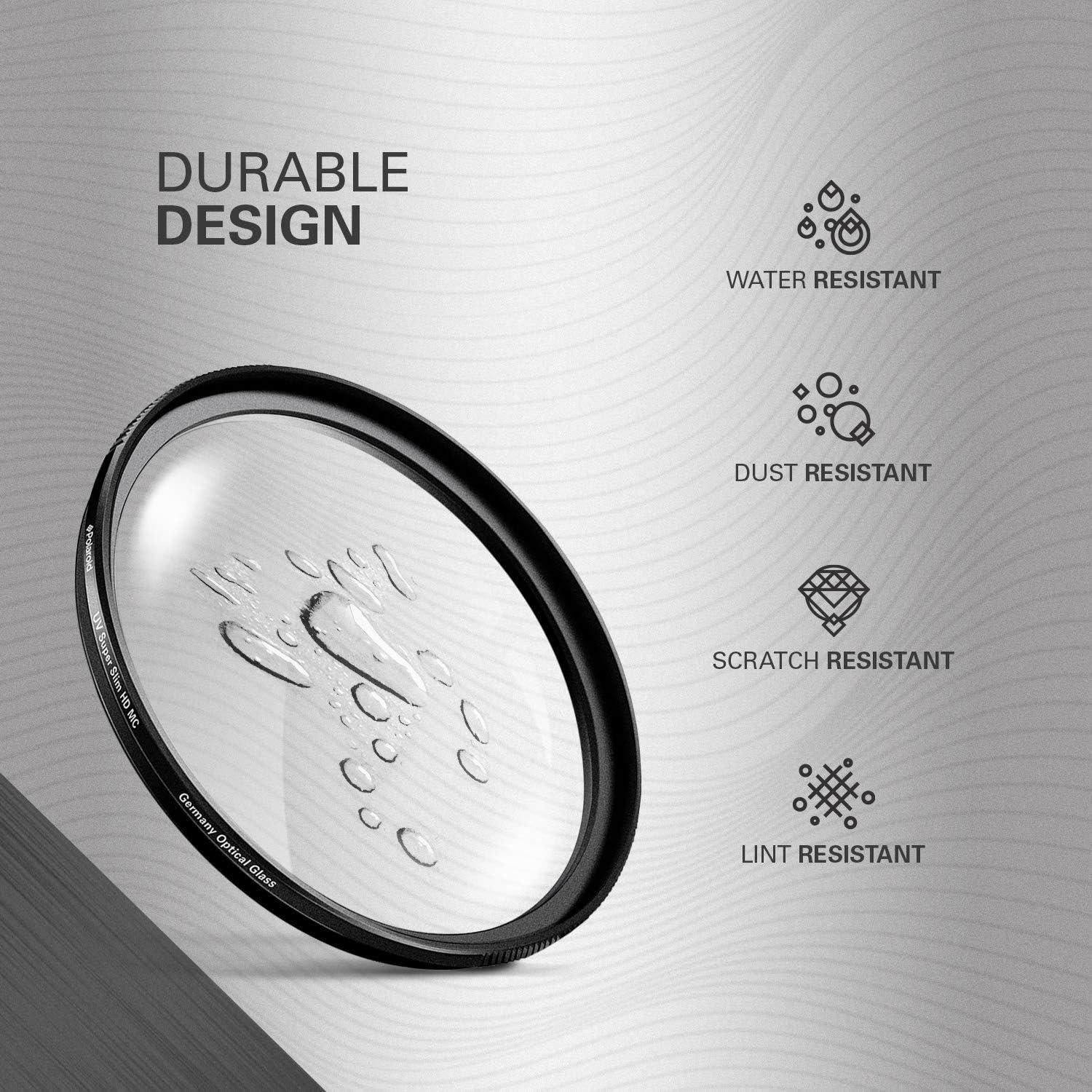 Filtro UV Protector Pro Polaroid 55mm Cristal SCHOTT Multicapa