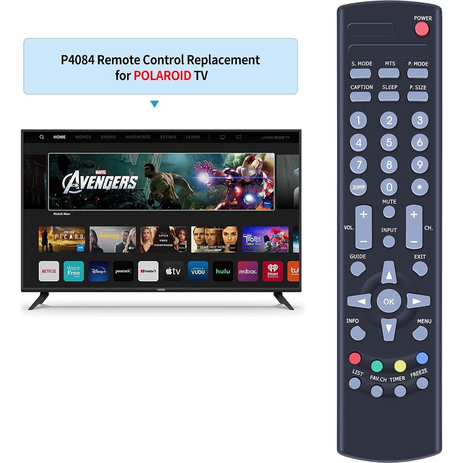 Control Remoto P4084 para Televisor LCD Polaroid 15.4"