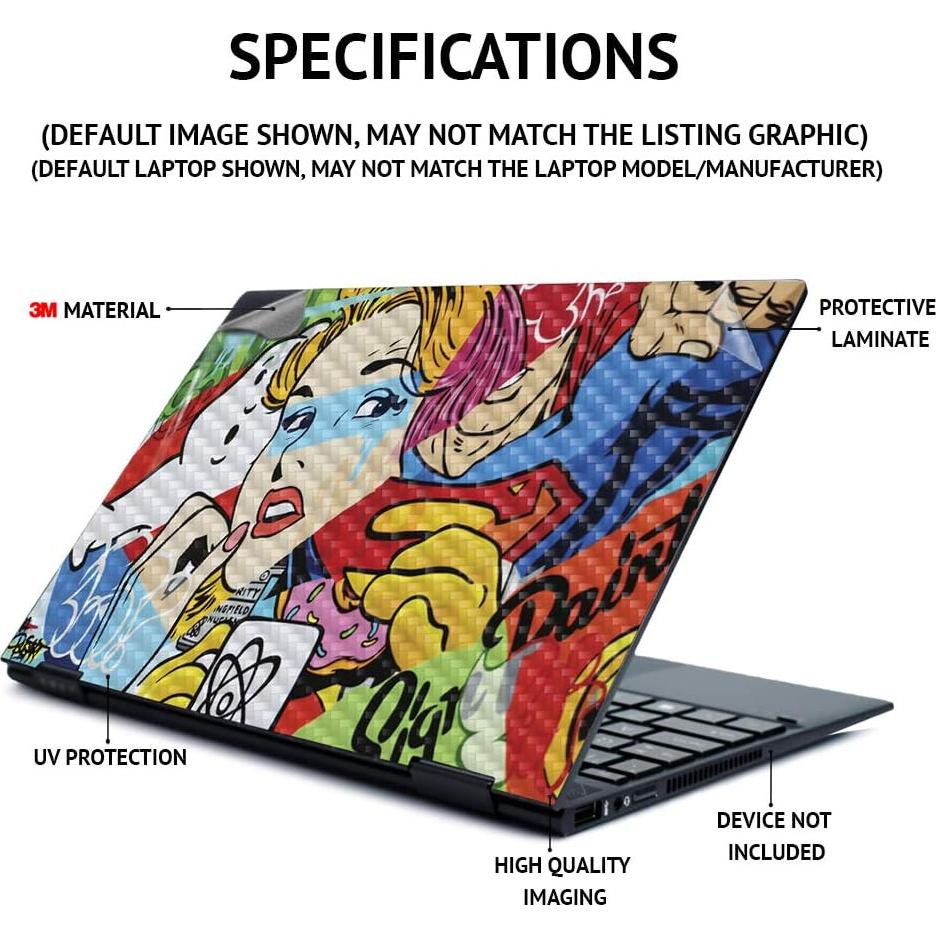 MightySkins Piel de Fibra de Carbono para Surface Laptop 3 13.5" 2019 - Polaroid Vintage