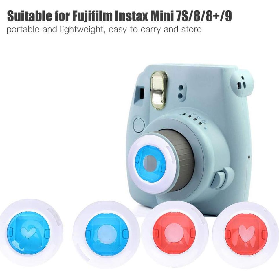 Juego de 4 Filtros de Color para Cámara Instantánea Mini 7S/8/8+/9