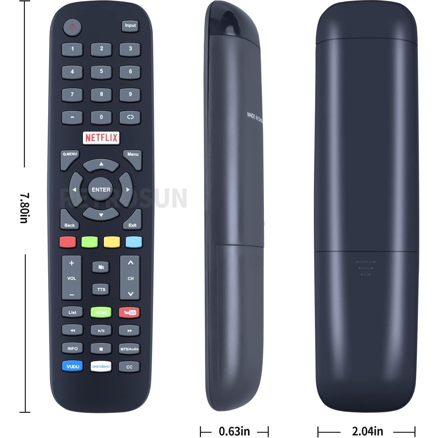 Control Remoto PZL New RM-C3327 para TV JVC y Polaroid