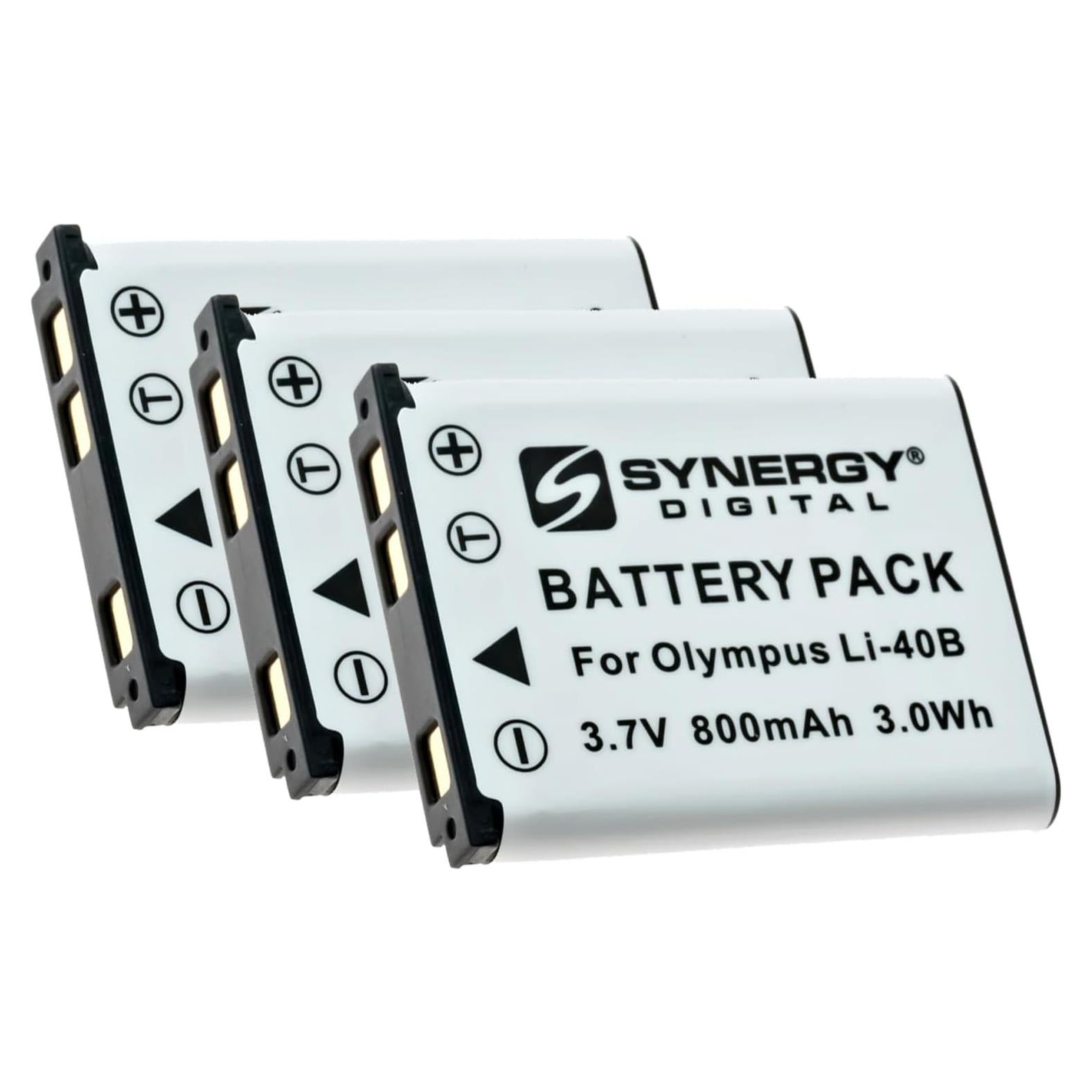 Baterías recargables Synergy Digital para Olympus LI-40B - 3.7V 800mAh