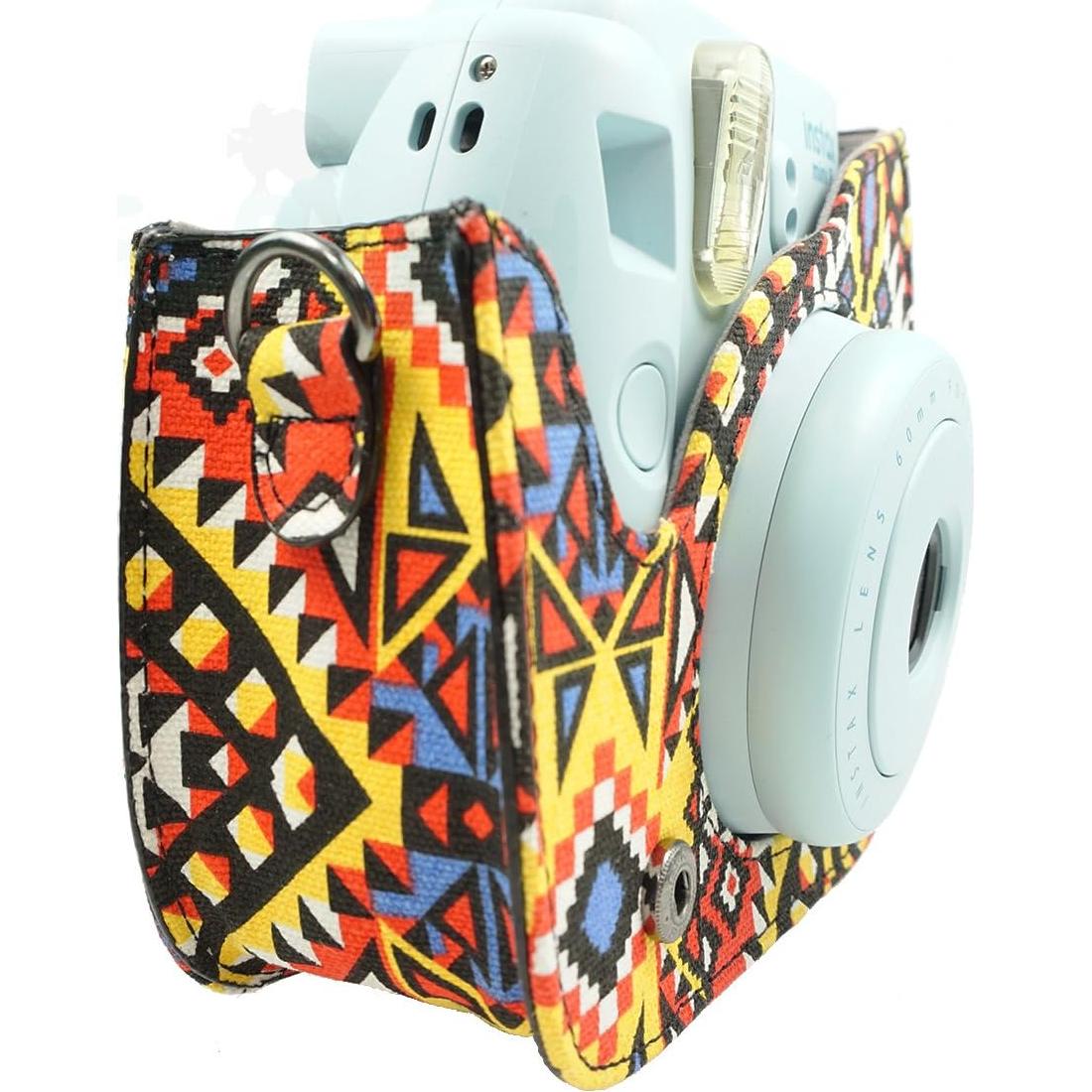 Bolsa de cámara PU cuero Fujifilm Instax Mini 9/8/8+ con correa